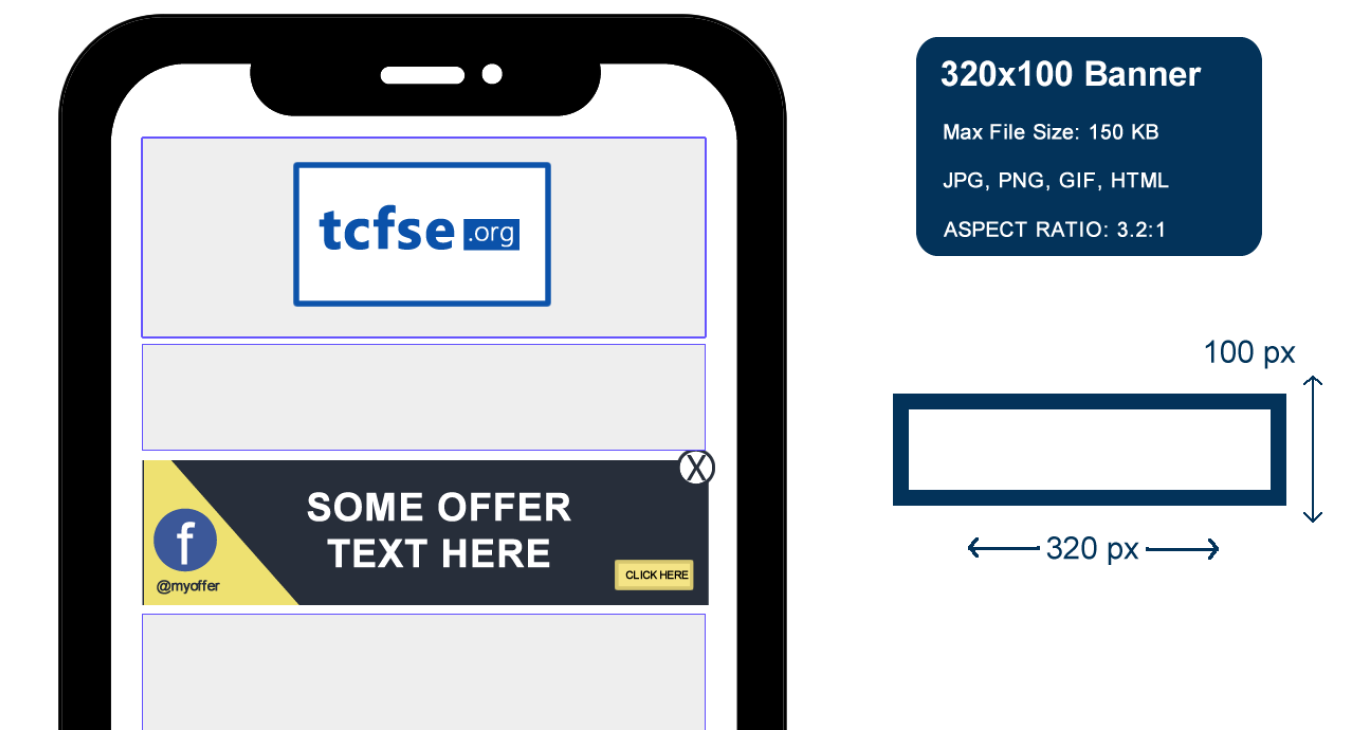 Banner Ad Placement Example 320x100