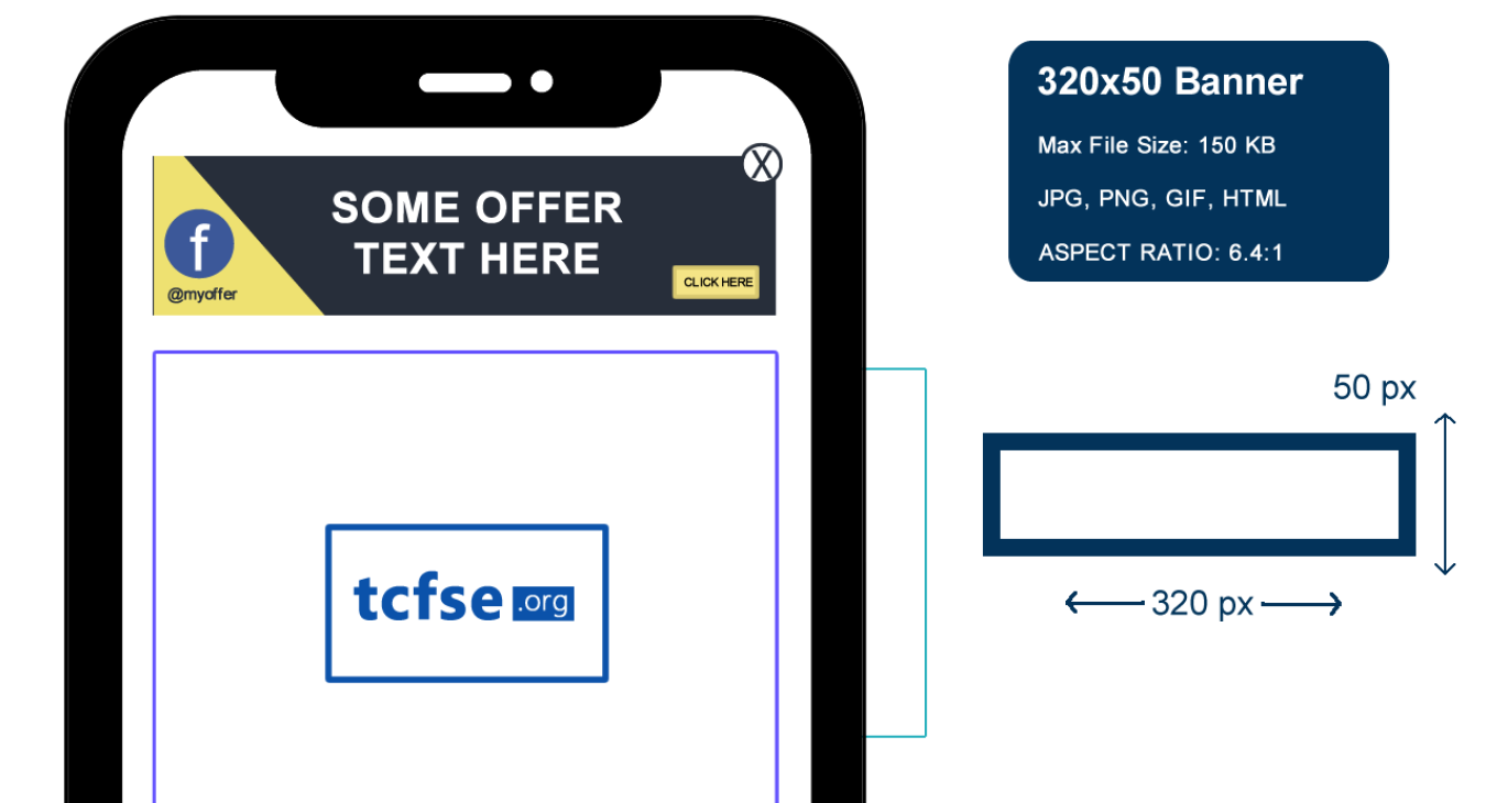 320x50 sponsor banner placement example